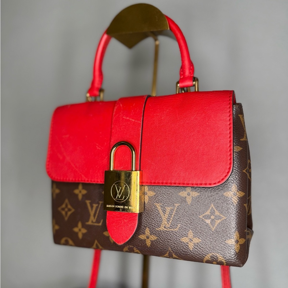 Louis Vuitton Locky BB Red and monogram top handle crossbody